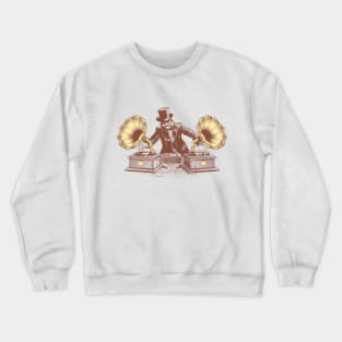 Drop The Beat | Vintage Turntable DJ Crewneck Sweatshirt